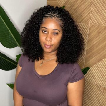 100% Human hair weft bundles Pissy Curl